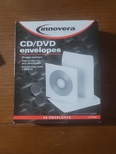 Clear Window CD/DVD Envelopes - Sleeves - White 50/PK New