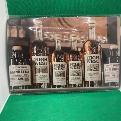 High West Bourbon- Metal Sign for Bar/Man Cave/Garage/Game Room/Office
