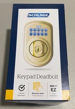 Schlage Plymouth Keypad Deadbolt (BE365VPLY505) Bright Brass