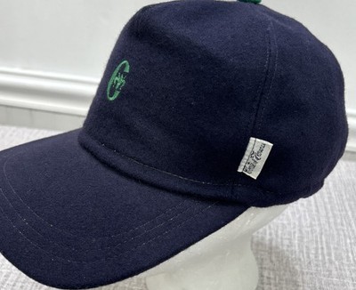 Conte Florence Hat Cap 60 Blue Green Wool Earflap Baseball Italy Sporty Luxury