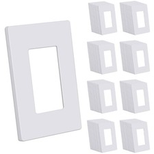 CML Listed Decor Receptacle Outlet Cover, 80 Pack - White