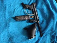 Tippman 98 Custom Paintball Gun with Hopper and Accessories