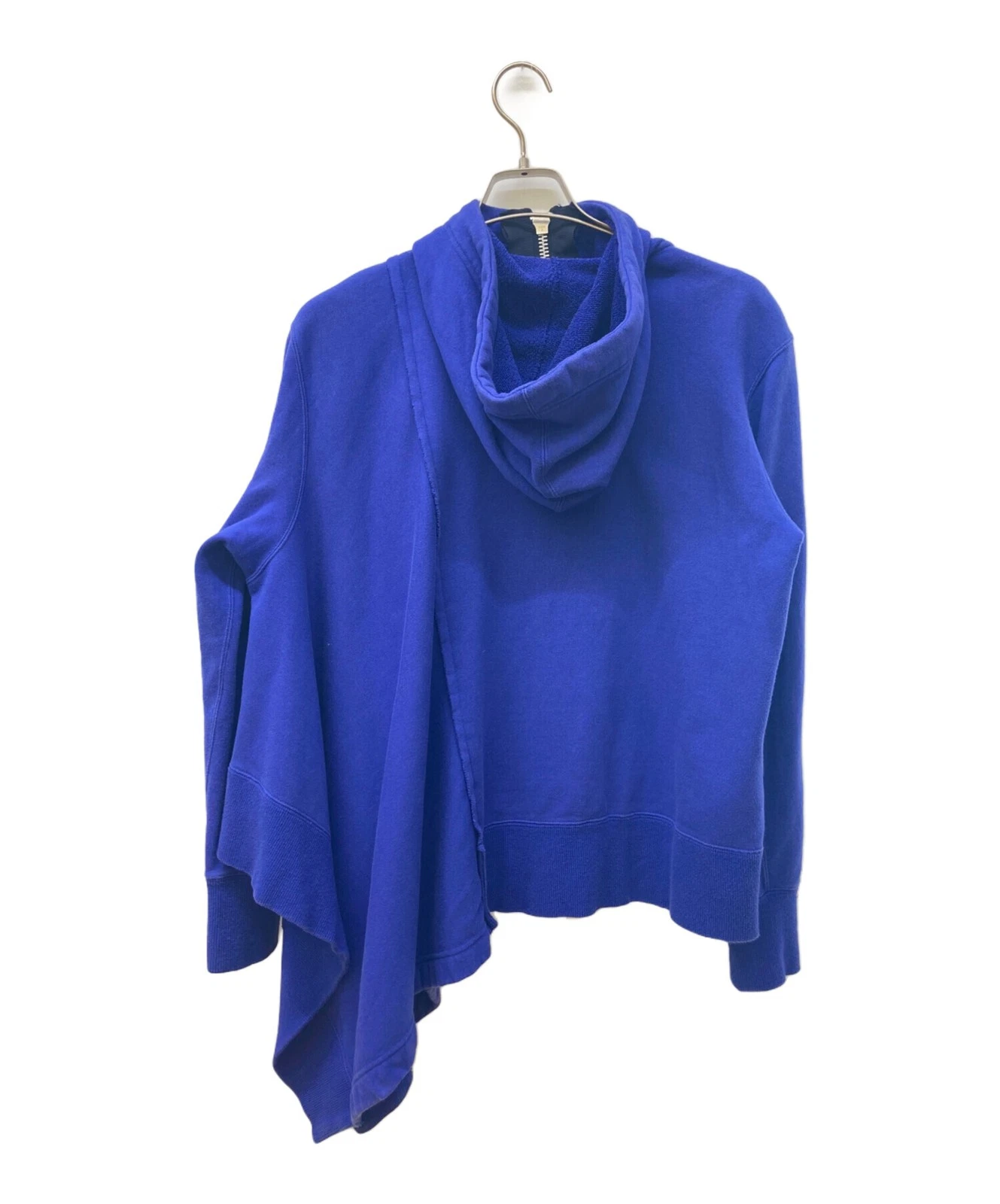 sacai Felpa con cappuccio e zip asimmetrica blu taglia 2