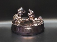 Lunt Silversmiths Pt569 Schroeder And Lucy Music Box Plays "Fur Elise" Tested