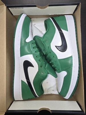Jordan Air Jordan 1 Low Pine Green Black White 553558-301 Leather