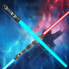 Colorful Glowing Sword Toys Laser Sword Lightsaber Red and Blue Double Saber Tel