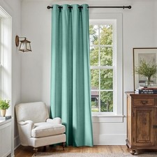  jinchan Linen Textured Room Darkening Curtain for Living Room 90 Inch Length