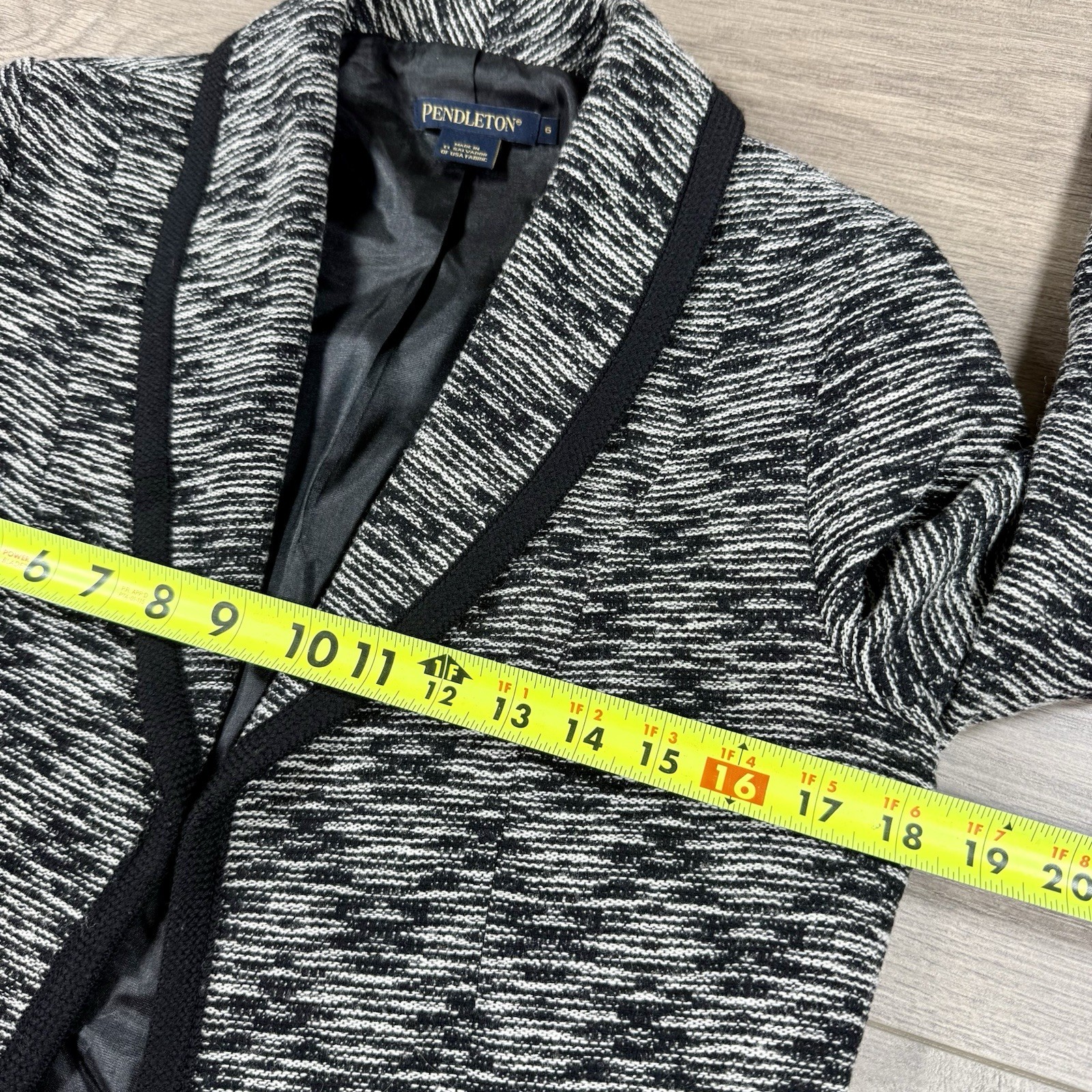 Pendleton 100% Virgin Wool Cropped Blazer Jacket … - image 14