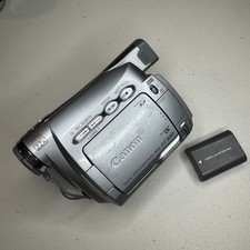 Canon ZR300 MiniDV Camcorder 22x Zoom Untested w/ Battery No Charger