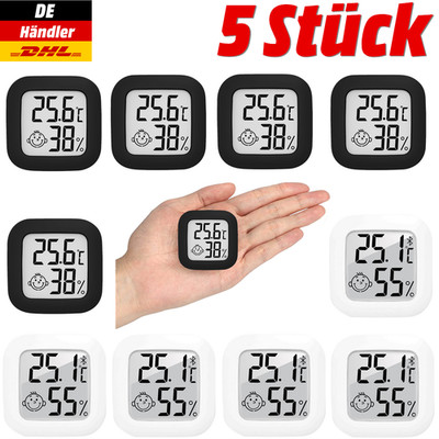 5x Digital Thermo Hygrometer Thermometer Luftfeuchtigkeit Temperaturmessgerät