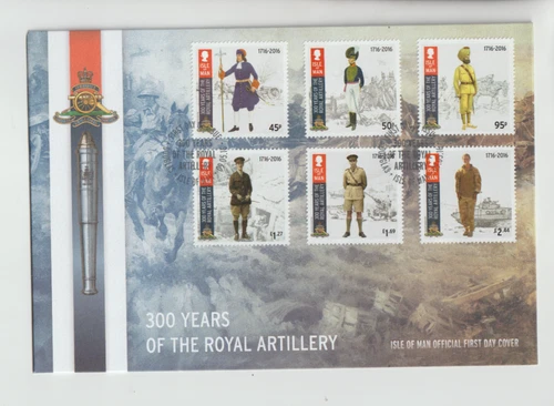 GB Isle of Man 2016 300 Years Royal Artillery FDC