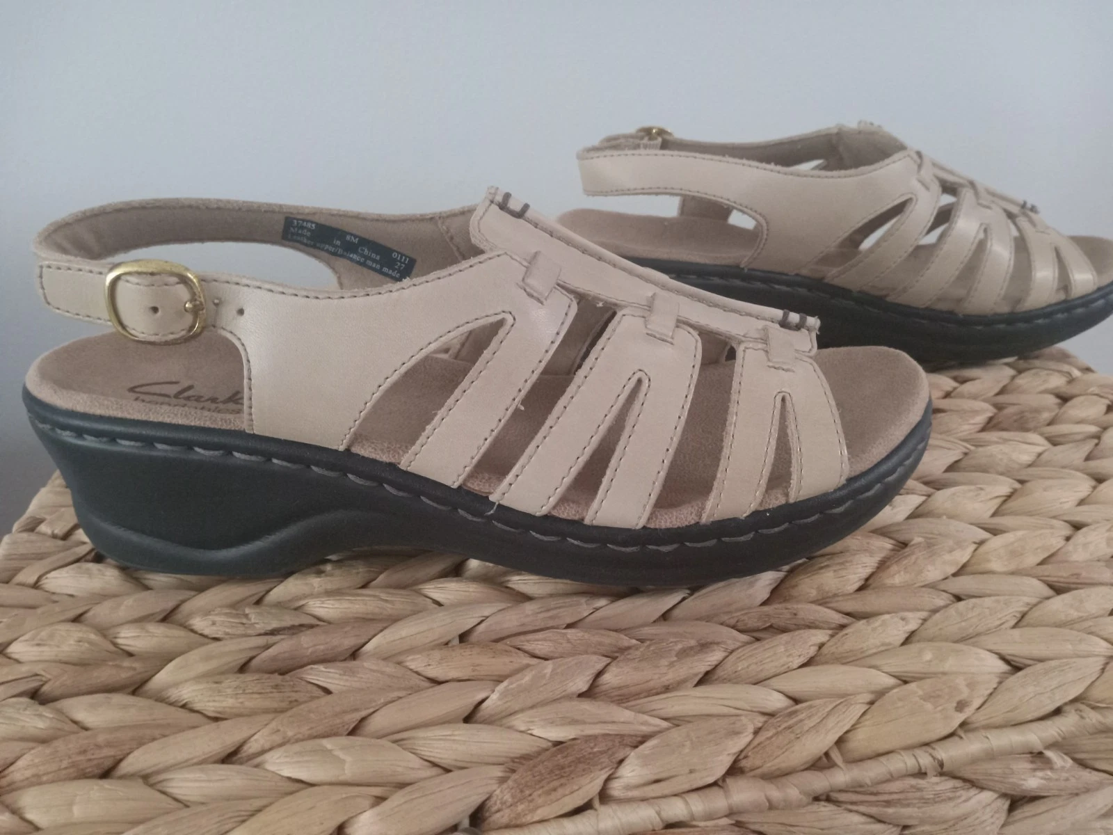 clarks sandali donna pieghevoli taglia 8M beige