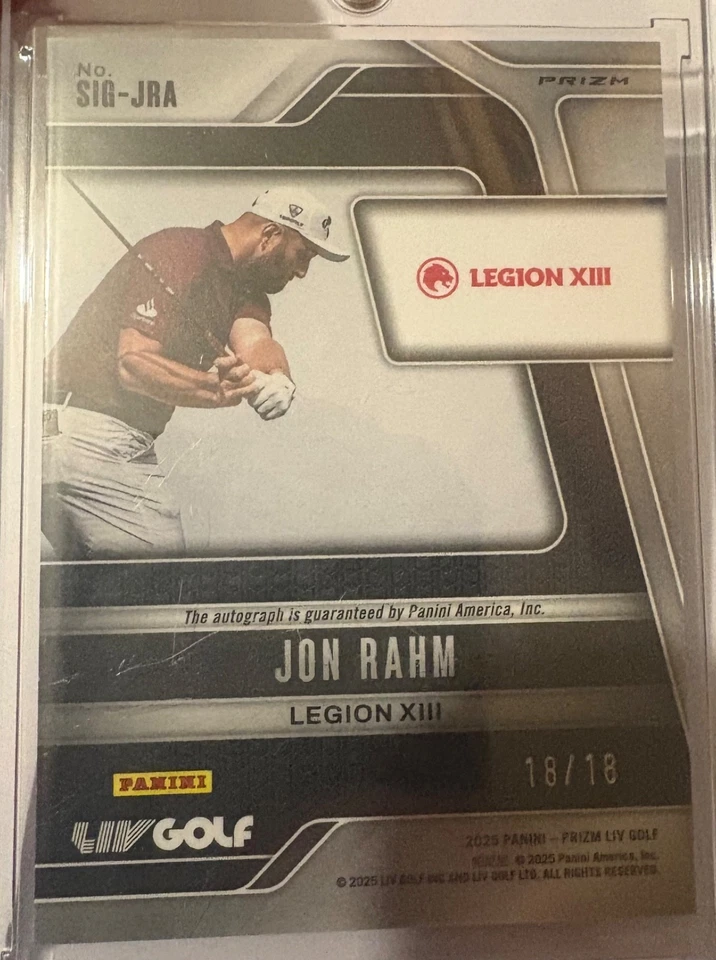 Jon Rahm 2025 Liv Panini Prizm verde 18/18 automático/1 Foto 2 de 4