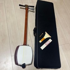 Futozao Tsugaru Shamisen Japanese Traditional Musical Instrument with Bach Case