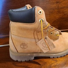 Timberland 12909 Kids Premium Wheat Waterproof Leather Boots Size 5.5M
