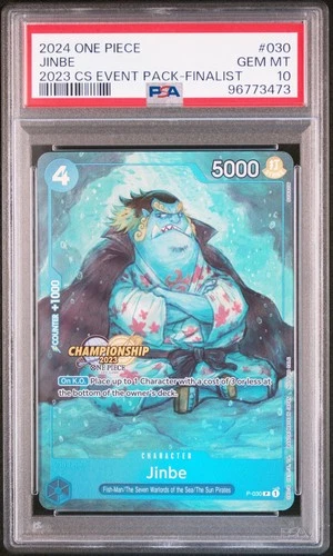 One Piece English Jinbe P-030 Championship Event Pack Finalist PSA 10
