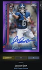 2025 Topps Chrome Jaxson Dart RC Auto /75 Purple Giants 🔥 NFL Collect Digital