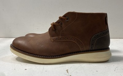G.H. Bass Prospect Brown Brogue Synthetic Leather Chukka Boots Men's Size 8.5