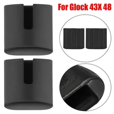 2/4Pcs Grip Frame Insert Slug Plug Fits 9mm Glock 43X and 48 Noly Magwell Black.