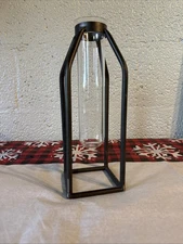 Medium Metal Frame Test Tube Decor 10”x3.5”x3.5”