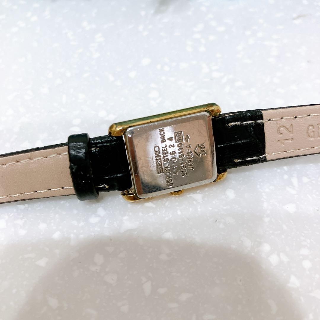 SEIKO Quartz Square Rectangular Timepiece Roman D… - image 6