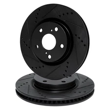 For Volkswagen Jetta 99-15 R1 Concepts Drilled & Slotted Front Brake Rotor Set