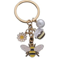 BAG CHARM Bee Honey pot and Daisy