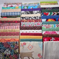 Fat Quarter Bundle 45 FQ Cotton Quilting Fabric Stash Builder Mixed Fabric Lot