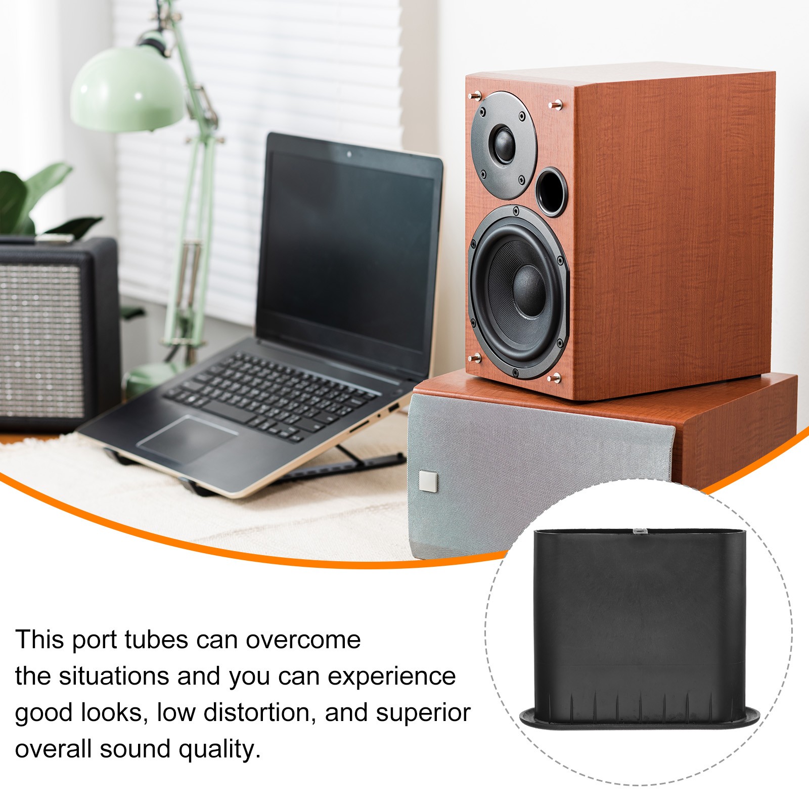 2Pcs 110x93mm/4.3x3.7 Inch Speaker Port Tube Subwoofer Speaker Box Bass Air Port