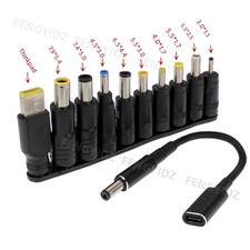 65W Type C Laptop Power Adapter Connector Plug USB Type C to Universal Laptop