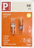 Paulmann 831.13 Goldlicht 2 X 5W 12V Halogen Deco Lampe Birne Stiftsockel Gold