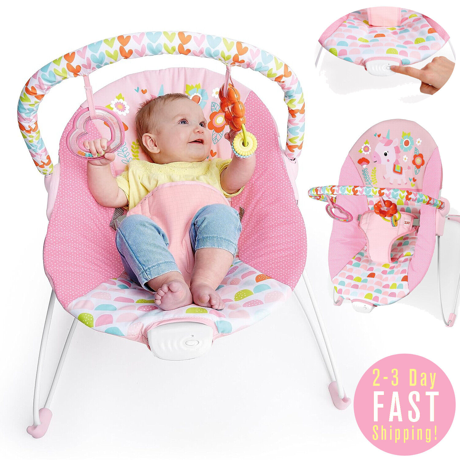 Hamaca Mecedora para Bebés Baby Rocking Bella Teddy Boutique - BRIGHT  STARTS