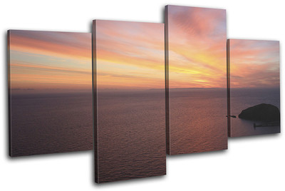 Sunset  Ocean Sea Landscapes MULTI Leinwand Wand Kunst Bild drucken