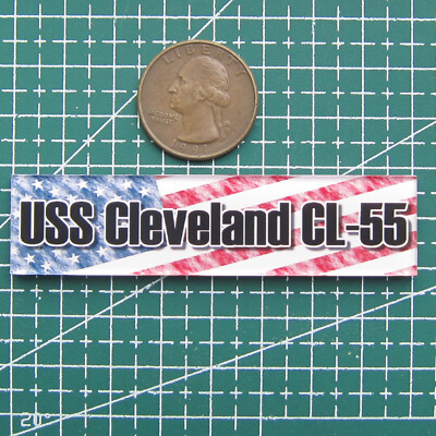 1/700 1/350 Model Plastic Display Plaque USS Cleveland CL-55 mn090