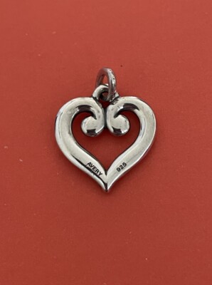 James Avery Retired Silver Scroll Heart Charm or Pendant | eBay