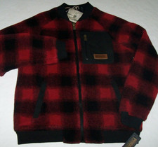 NWT Pendleton RED/BLACK Buffalo Check LODGEPINE Sherpa Fleece Jacket Men's M