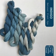 Hilo Sashiko 100 m índigo natural teñido con plantas | Hilo de bordar - Fino