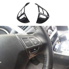 Carbon Fiber Steering Wheel Button Cover 2pc For Mitsubishi Lancer Evo 2008-2017