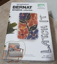 Yarnspiration Bernat Botanical Collection 12X20 Latch It Hook Kit Meadow Mosaic