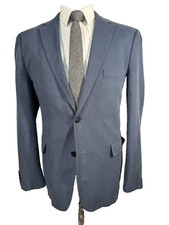 JOS. A. BANK Mens Blue Cotton ATHLETIC FIT Sport Coat Blazer Jacket SIZE 41R
