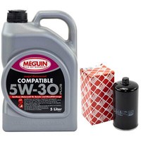 MotoröL Set 5W-30 Meguin 5 Liter + ÖLfilter 37559 FüR VW Transporter IV Bus 2.5