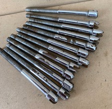 LOT of 12x PREMIER Olympic Slot Head 2-5/8" TENSION ROD Parts Snare Tom 70s Vtg