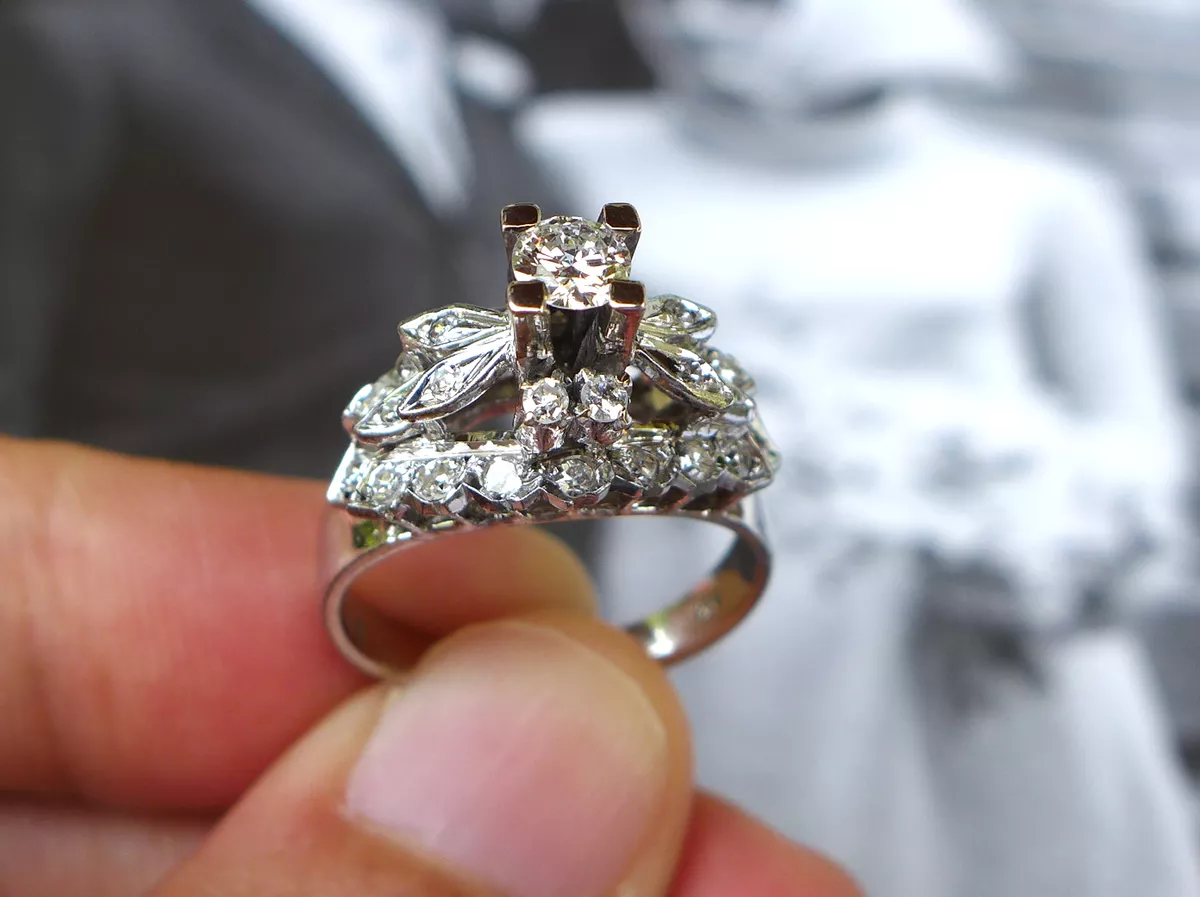 Vintage diamond engagement shop rings for sale