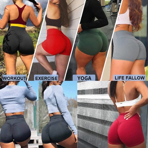 Women Push Up Compression Yoga Sexy Shorts High Waist Pants Sports