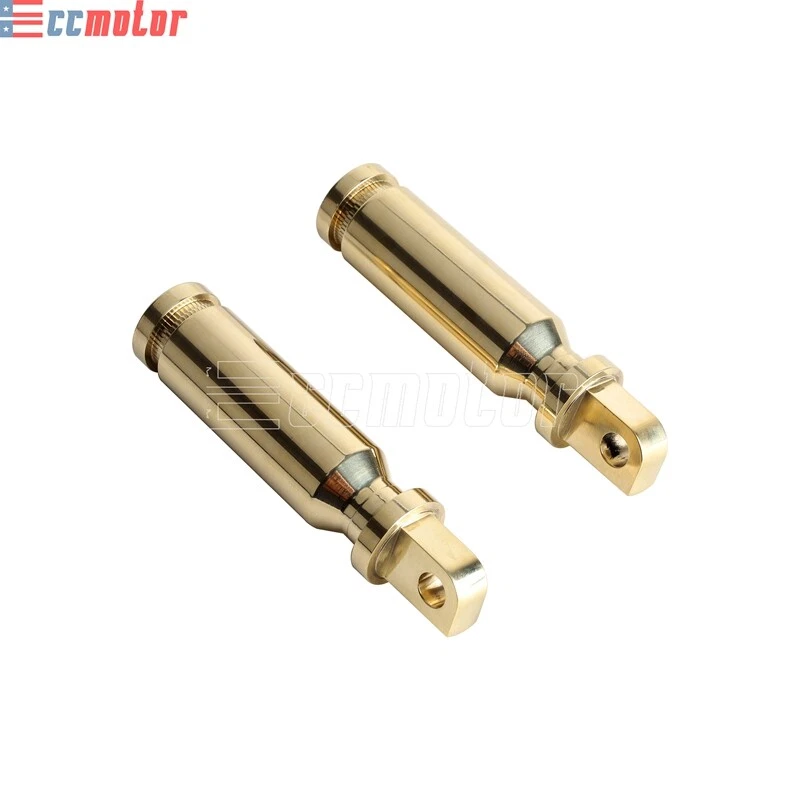 10mm Foot Pegs Footrest Brass Fit for Harley Davidson Touring Softail Sportster - Image 4 of 4