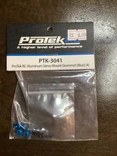 Protek RC Aluminum Servo Mount Grommet (Blue) 4 pcs - PTK-3041