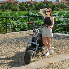 Max Load 550 IBS Fat Tire Electric Scooter 4000W Motor Max Speed 40MPH Dual Seat