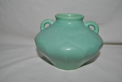 1935 Rookwood Green Handled Vase Shape 6103