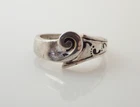 Vintage Footprints In The Sand Inscribed Sterling Silver Band Ring Sz 7