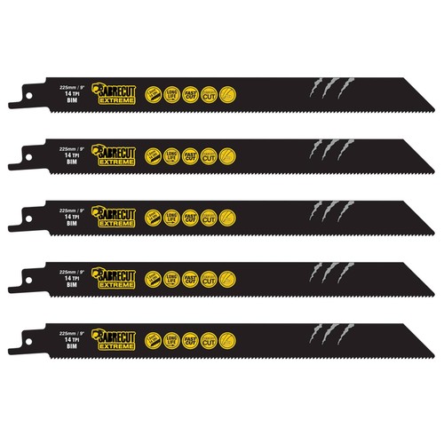 5 SabreCut S1122BF 225mm Metal Reciprocating Sabre Saw Blades for Bosch